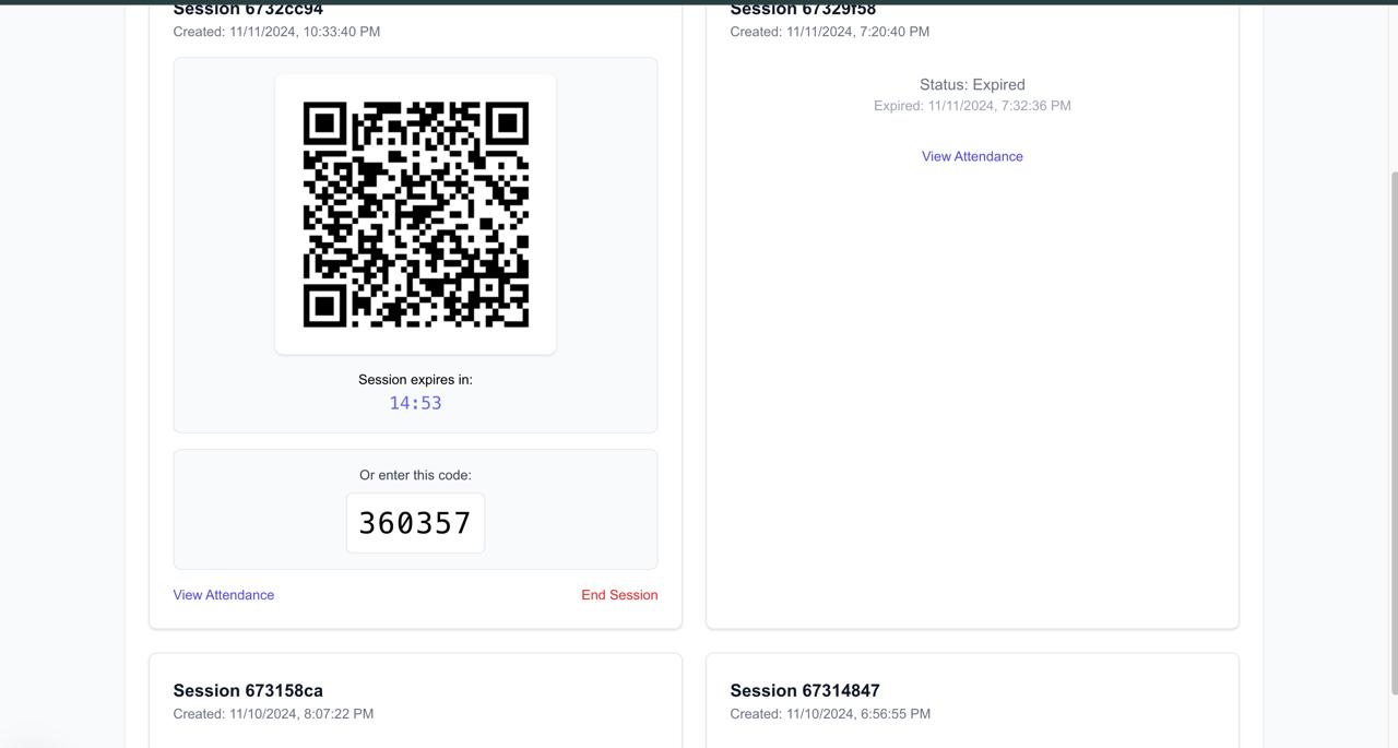 QR Code Based Attendance screenshot